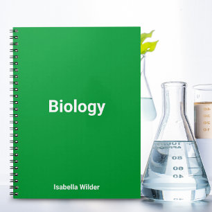 Personligt Enkelt biologi/vetenskap Grönt Anteckningsbok