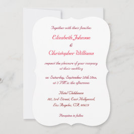 Personligt enkelt elegant bröllopsinbjudan inbjudningar