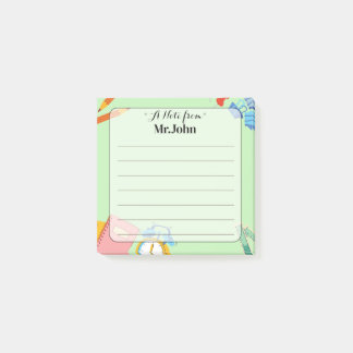 Personligt "Ett meddelande från"-lappblock för lär Post-it Block