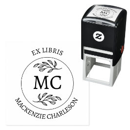 Personligt Ex Libris Bokbibliotek för Monogram Bok Självfärgande Stämpel