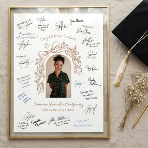 Personligt examensgåva med signerat foto poster