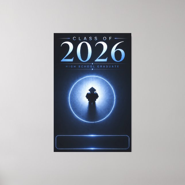 Personligt examenspresent Klass 2026 Canvastryck (Framsida)