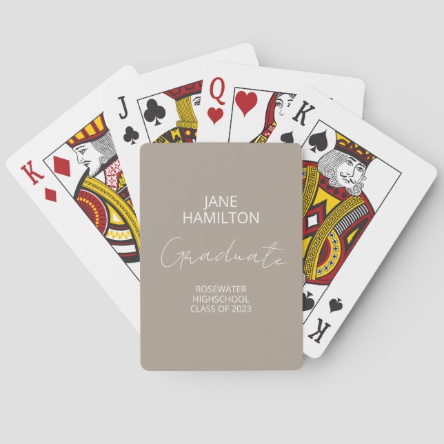 Personligt examensskript casinokort (Baksidan)