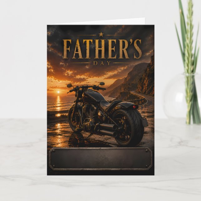 Personligt Fadersdagsgratulationskort för Motorcyk Kort (Framsida)