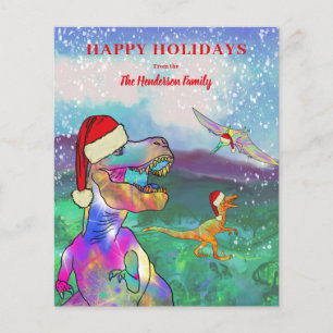 Personligt familjenamn Barn Dinosaurie Jul