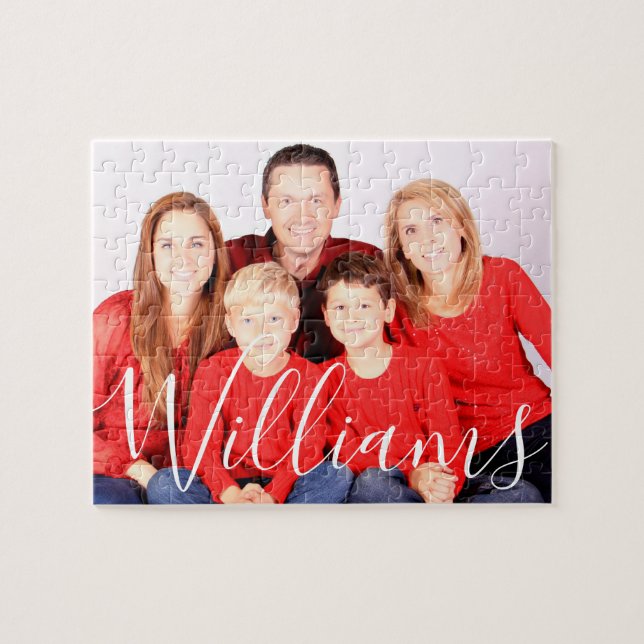 Personligt Familjenamn Foto Pussel (Horisontell)