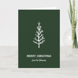 Personligt familjenamn God Jul-gran Kort