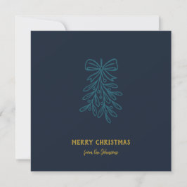 Personligt familjenamn God Jul Mistel Kort