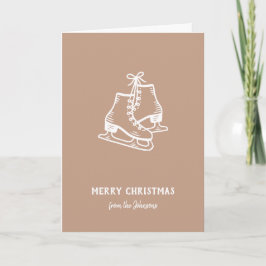 Personligt familjenamn God Jul-skridskor Kort