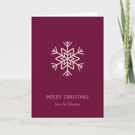 Personligt familjenamn God Jul Snöflinga Kort