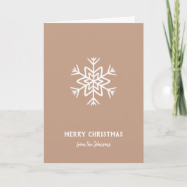 Personligt Familjenamn God Jul Snöflinga Kort