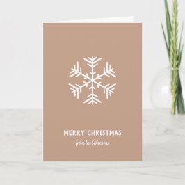 Personligt familjenamn God Jul Snöflinga Kort