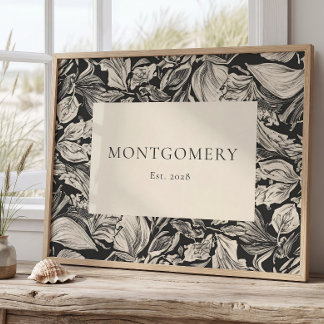 Personligt familjenamnsposter Gårdsdekor Poster