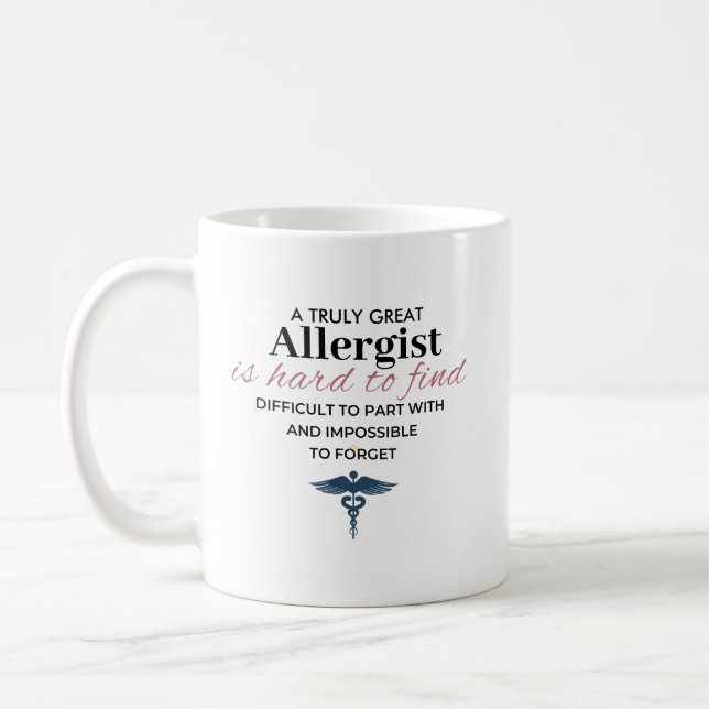 Personligt fantastiskt allergist citat kaffemugg (Vänster)