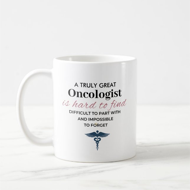 Personligt fantastiskt citat från onkolog kaffemugg (Vänster)