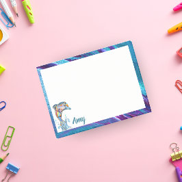 Personligt Färgat Pennfiskdelfin som hoppar Post-it Block