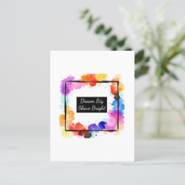 Personligt färgsplatteringscitat Väggkonst | Anpas Vykort