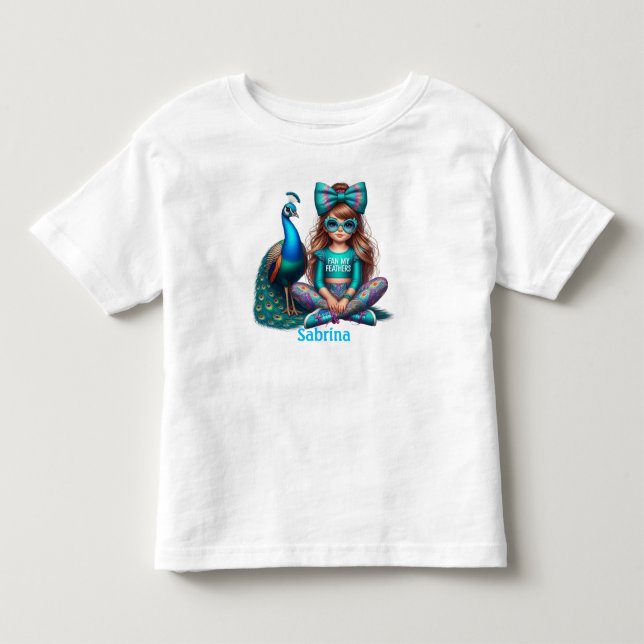Personligt flicknamn t shirt (Framsida)