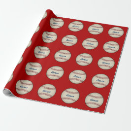 Personligt födelsedagsbasebollspapper presentpapper