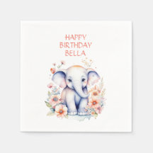 Personligt födelsedagsfirande för liten elefantfli