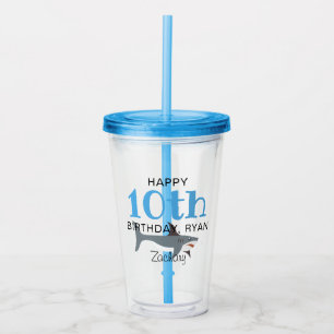Personligt födelsedagspresent till pojkar med ålde take away mugg