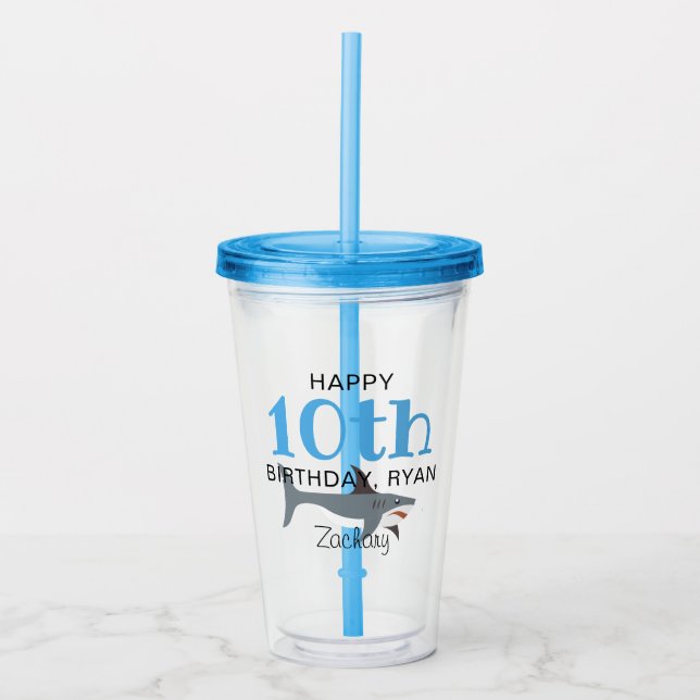 Personligt födelsedagspresent till pojkar med ålde take away mugg (Framsida)