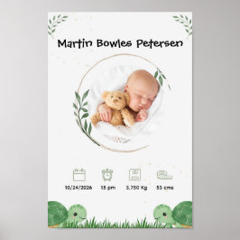 Personligt födelsemärke för bebis poster