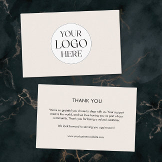 Personligt Företagets Logotyp Enkelt Tack Visitkort