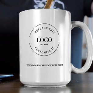 Personligt företagets logotyp webbplats kaffemugg