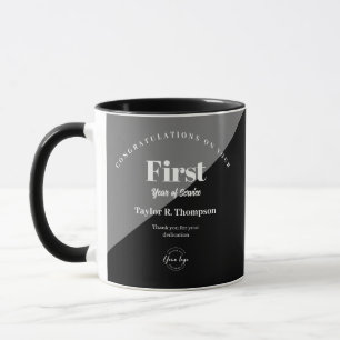 Personligt företagspresent första tjänsteåret mugg