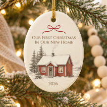 Personligt Första Jul Ny Hem Stuga Ornament