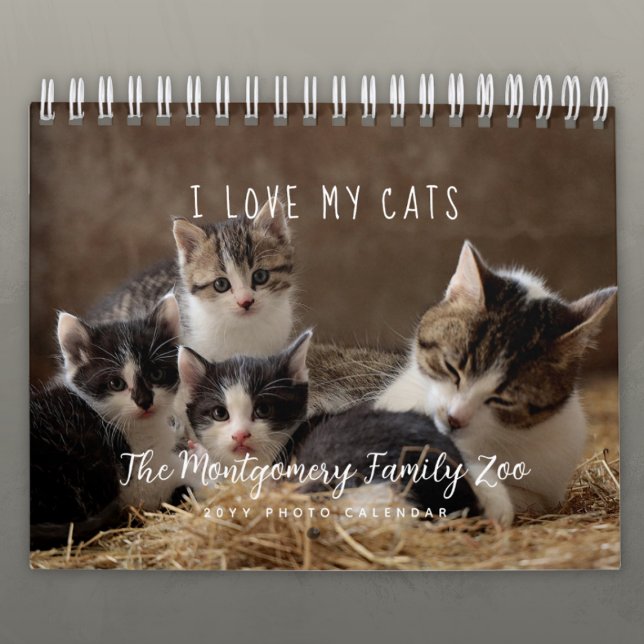 Personligt foto för kattälskare 2026 kalender (Personalized Cat Lovers Photo Calendar)