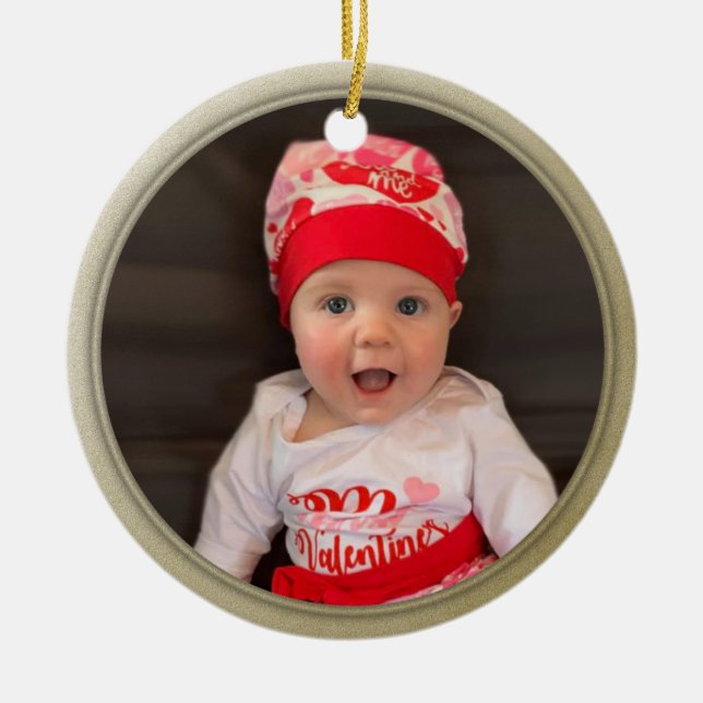 Personligt foto Guld Ornament (Framsidan)