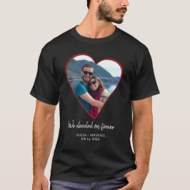 Personligt foto hjärta för par t shirt