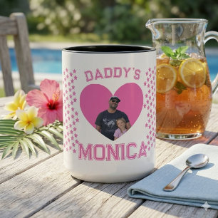 Personligt foto hjärta "Pappas flicka" Mugg