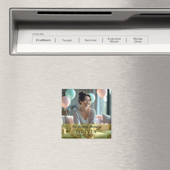 Personligt Foto Kvadrat Minne Magnet (In Situ (Dishwasher))