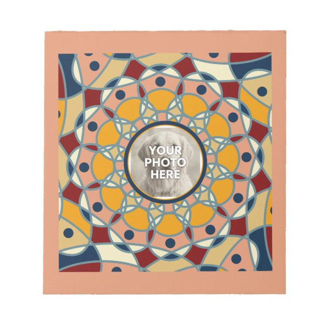 Personligt Foto Mandala Design Baby Tröja Anteckningsblock (Framsida)