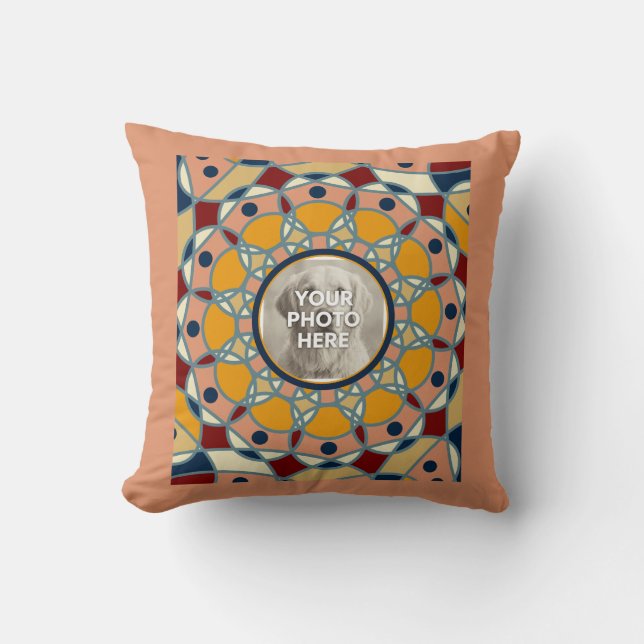 Personligt Foto Mandala Design Baby Tröja Kudde (Framsida)