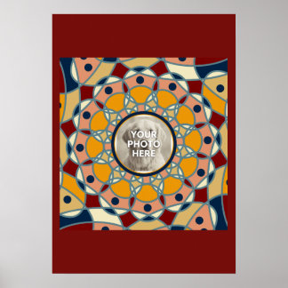 Personligt Foto Mandala Design Baby Tröja Poster