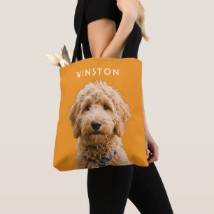 Personligt foto med hundnamn - LÄS BESKRIVNING Tygkasse
