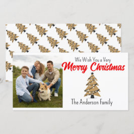 Personligt foto med julgranar   julkort