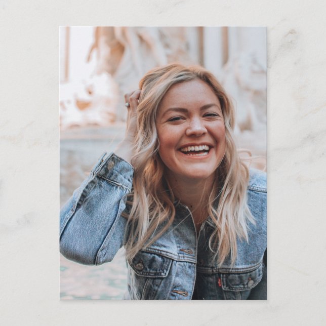 Personligt Foto Meddelande Vykort (Framsida)