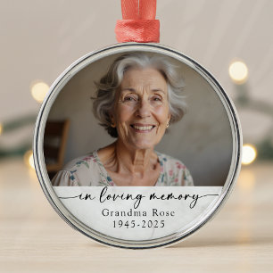Personligt Foto Minnessaker In Loving Memory Julgransprydnad Metall