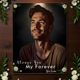 Personligt foto & namn | Anpassad present till hon Poster