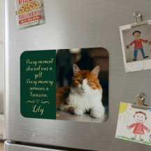 Personligt foto på katt minnesmärke med namn