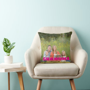 Personligt foto present till MORMOR Kudde
