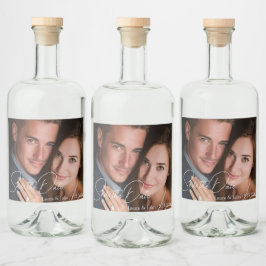 Personligt Foto Spara Datum Drycketikett Spritflaskor Etikett