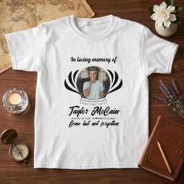 Personligt Fotominne Elegant Svart Minne T Shirt