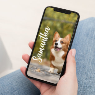Personligt fotomonogram för telefonväggpapper poster