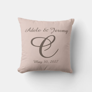 Personligt gåvokudde med monogram kudde